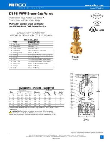 Nibco Grooved Fittings catalog cover